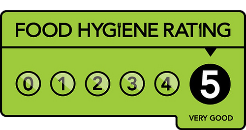 Our five star food hygiene rating.
