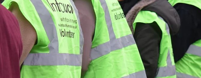 Photo of InTouch Foundation volunteers lined up